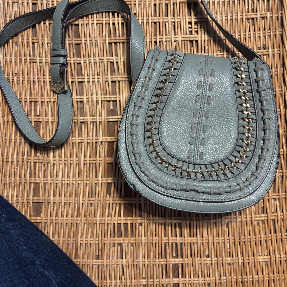 Aimee Kestenberg soft mint green Crossbody Bag with Stitch Detail